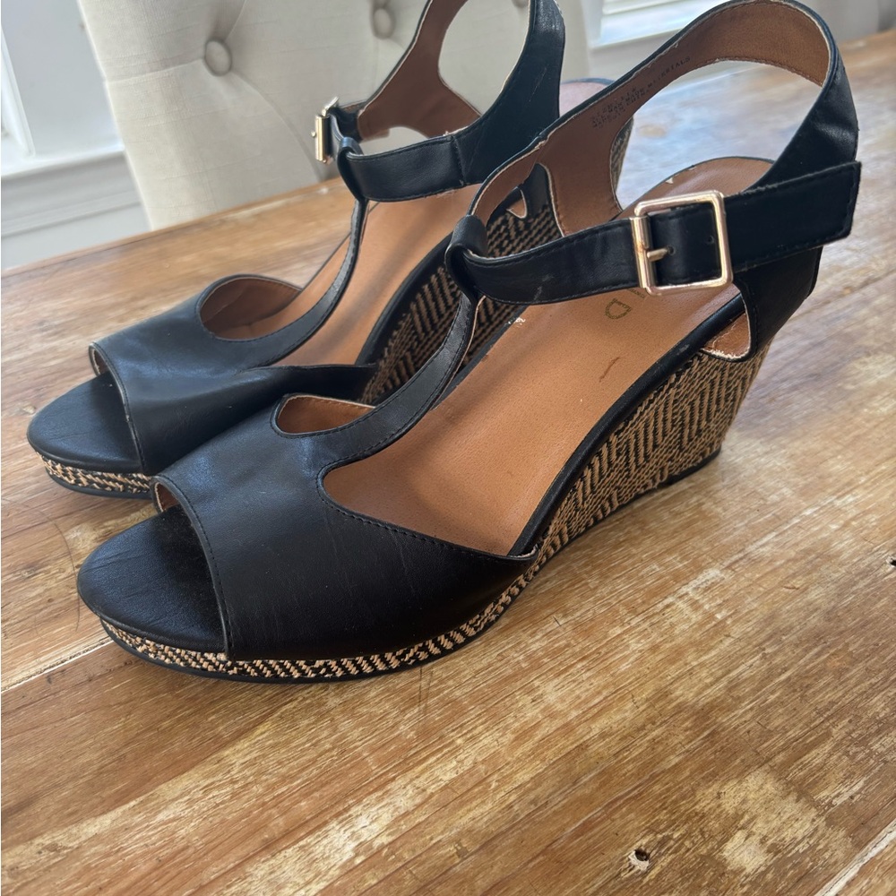 ❤️Torrid Size Women’s 11 Black Espadrilles Wedge Sandals